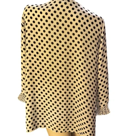 Rose & Olive Black and White Polka Dot Top - Picture 2 of 3
